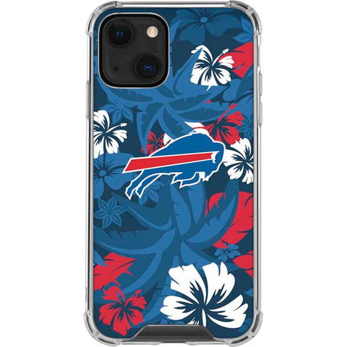 NFL Buffalo Bills Tropical Print iPhone 13 Mini Clear Case