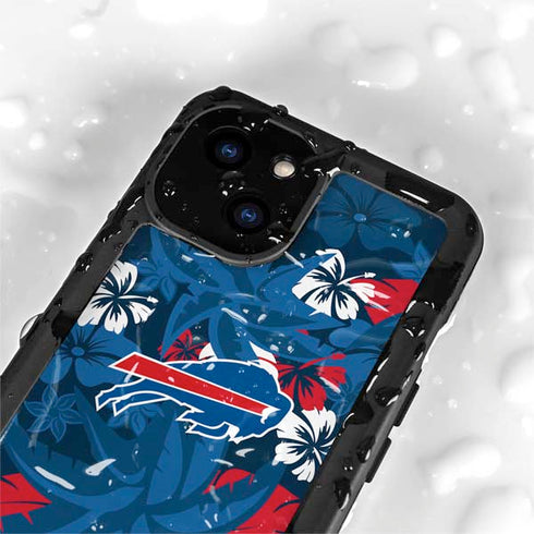 NFL Buffalo Bills Tropical Print iPhone 13 Mini Waterproof Case