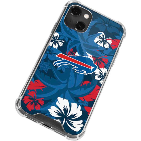 NFL Buffalo Bills Tropical Print iPhone 14 Plus Clear Case