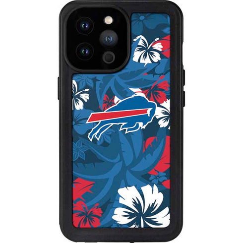 NFL Buffalo Bills Tropical Print iPhone 14 Pro Max Waterproof Case