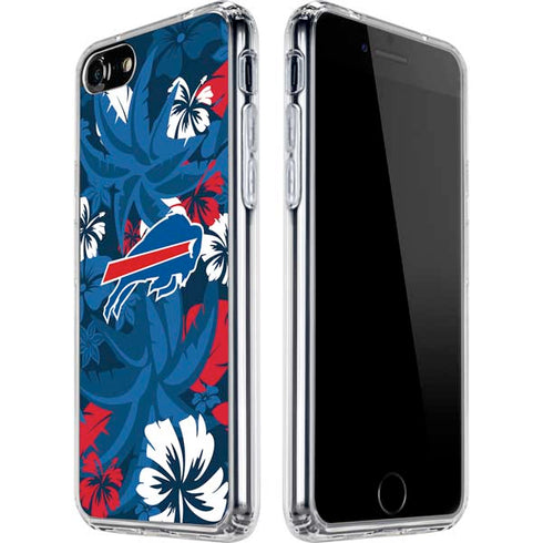 NFL Buffalo Bills Tropical Print iPhone SE (2nd & 3rd Gen) Clear Case