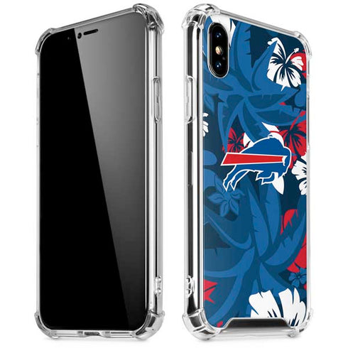 NFL Buffalo Bills Tropical Print iPhone XS Max Clear Case
