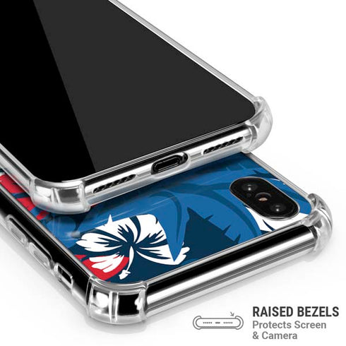 NFL Buffalo Bills Tropical Print iPhone XS Max Clear Case