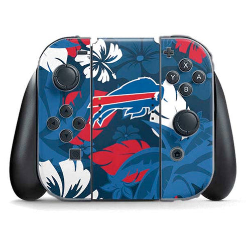 NFL Buffalo Bills Tropical Print Nintendo Switch (2017-2021) Joy-Con Controller Skin