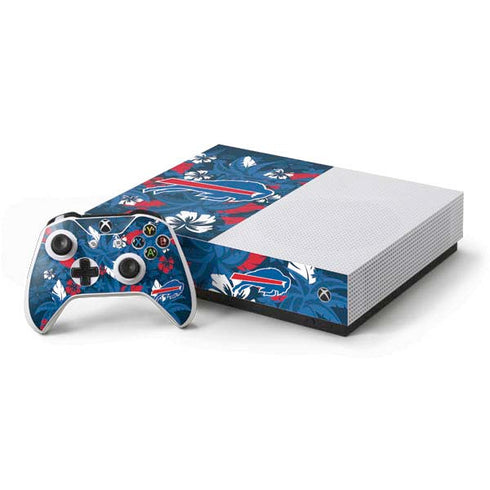 NFL Buffalo Bills Tropical Print Xbox One S All-Digital Edition Bundle Skin