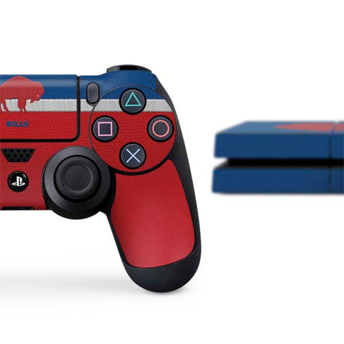 NFL Buffalo Bills Vintage PS4 Console and Controller Bundle Skin