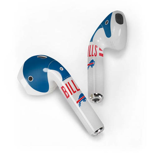 NFL Buffalo Bills White Striped Apple AirPods Skin