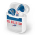 NFL Buffalo Bills White Striped Apple AirPods Skin