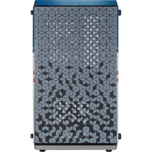 NFL Buffalo Bills White Striped Cooler Master MasterBox Q300L Mini Tower Skin