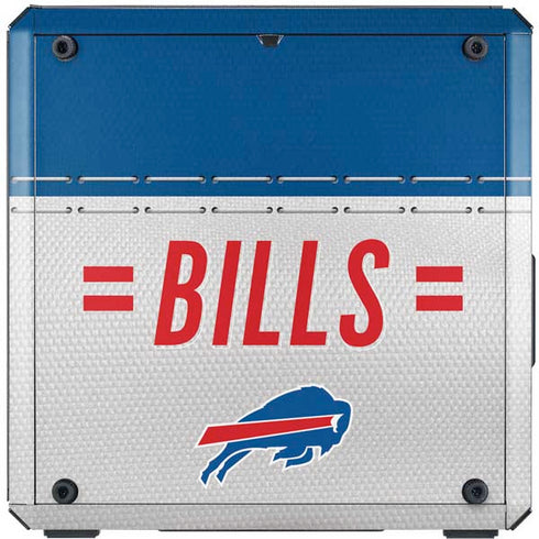 NFL Buffalo Bills White Striped Cooler Master MasterBox Q300L Mini Tower Skin