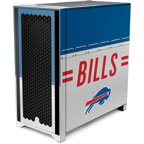 NFL Buffalo Bills White Striped Corsair 4000D Tempered Glass Mid-Tower ATX Case Skin