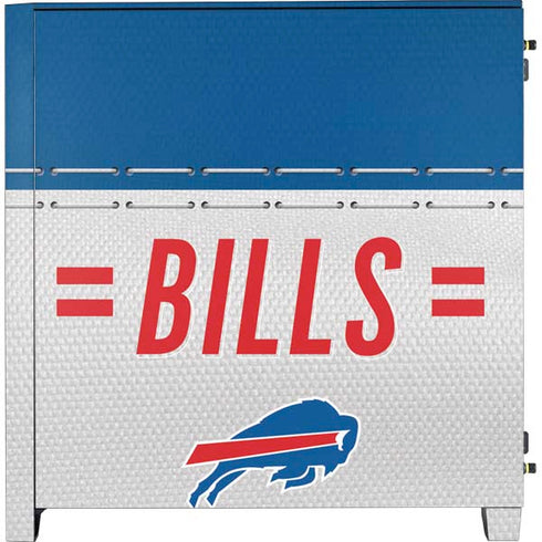 NFL Buffalo Bills White Striped Corsair 4000D Tempered Glass Mid-Tower ATX Case Skin