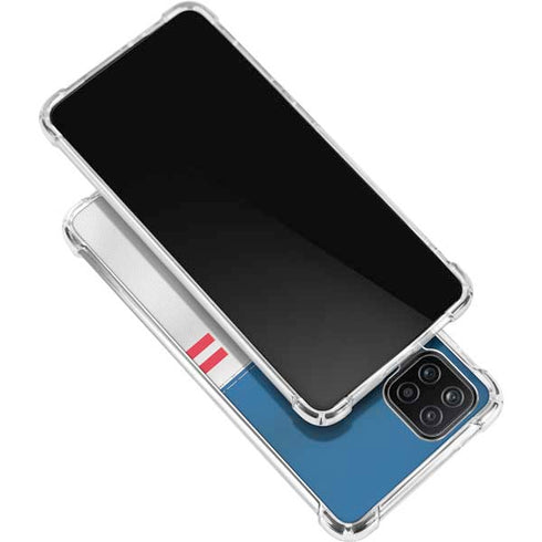 NFL Buffalo Bills White Striped Galaxy A12 Clear Case