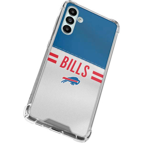 NFL Buffalo Bills White Striped Galaxy A13 5G Clear Case