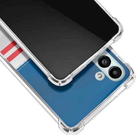 NFL Buffalo Bills White Striped Galaxy A13 5G Clear Case