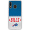 NFL Buffalo Bills White Striped Galaxy A20 Clear Case