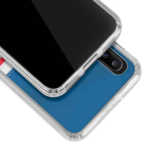 NFL Buffalo Bills White Striped Galaxy A30 Clear Case