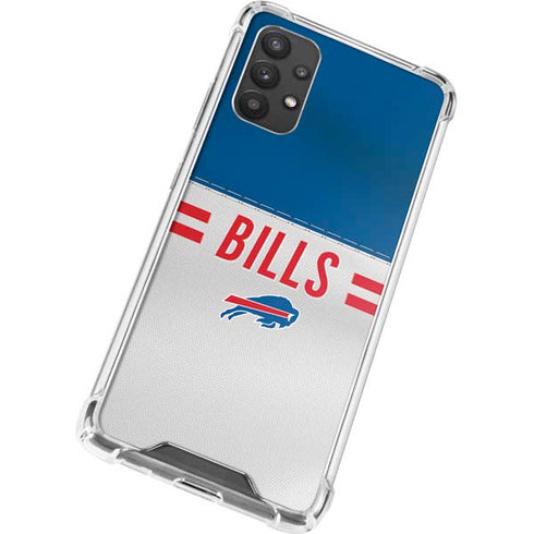 NFL Buffalo Bills White Striped Galaxy A32 5G Clear Case