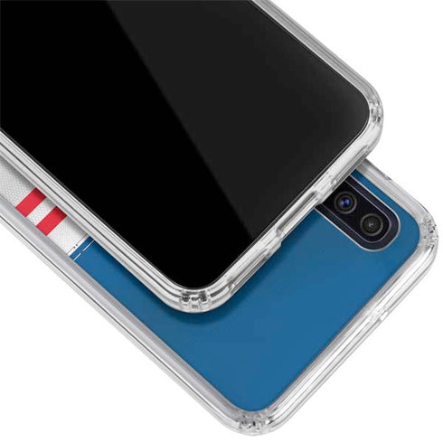 NFL Buffalo Bills White Striped Galaxy A50 Clear Case