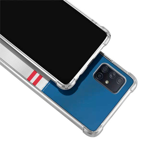 NFL Buffalo Bills White Striped Galaxy A51 5G Clear Case
