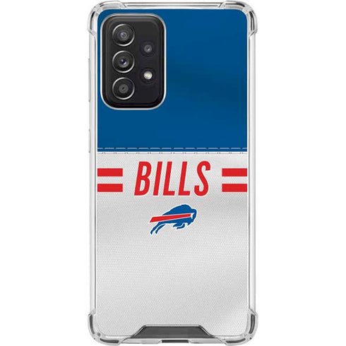 NFL Buffalo Bills White Striped Galaxy A52 5G Clear Case
