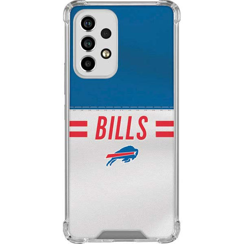 NFL Buffalo Bills White Striped Galaxy A53 5G Clear Case
