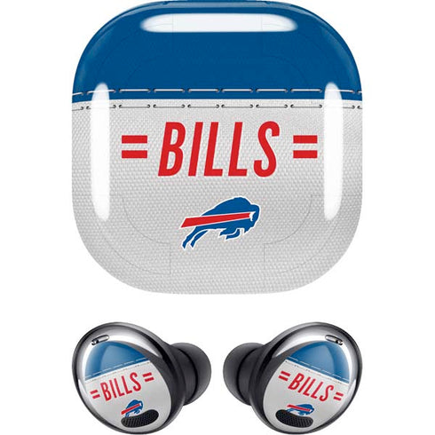 NFL Buffalo Bills White Striped Galaxy Buds Pro Skin