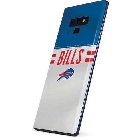 NFL Buffalo Bills White Striped Galaxy Note 9 Skin