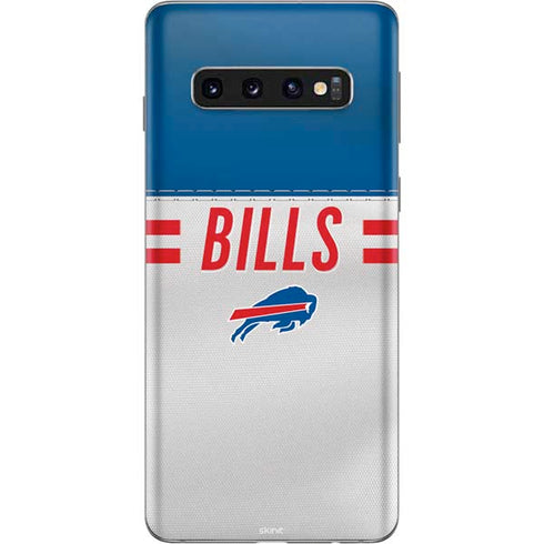 NFL Buffalo Bills White Striped Galaxy S10 Skin