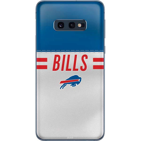 NFL Buffalo Bills White Striped Galaxy S10e Skin