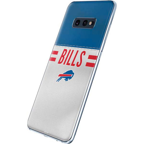 NFL Buffalo Bills White Striped Galaxy S10e Skin