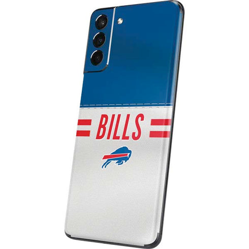 NFL Buffalo Bills White Striped Galaxy S21 5G Skin