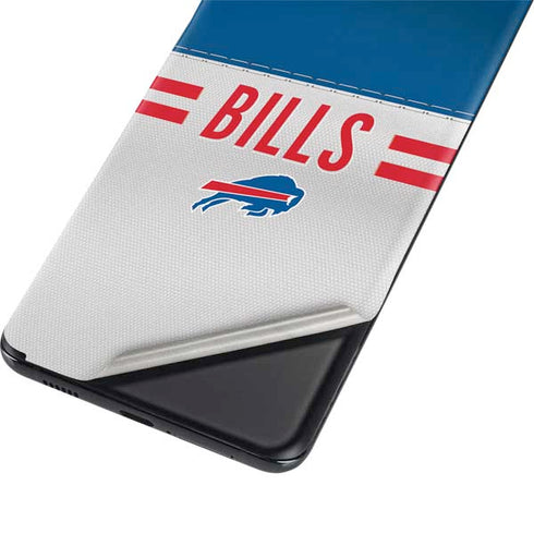 NFL Buffalo Bills White Striped Galaxy S21 Plus 5G Skin
