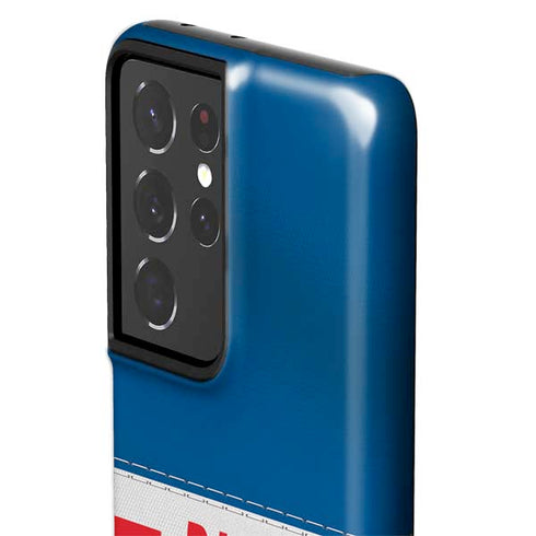 NFL Buffalo Bills White Striped Galaxy S21 Ultra 5G Pro Case