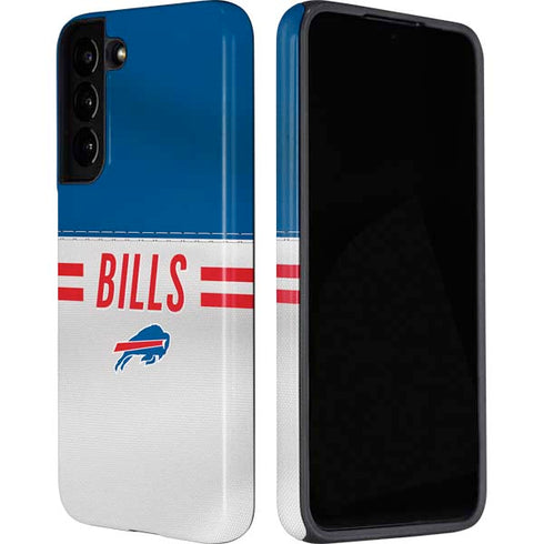 NFL Buffalo Bills White Striped Galaxy S22 Plus Pro Case