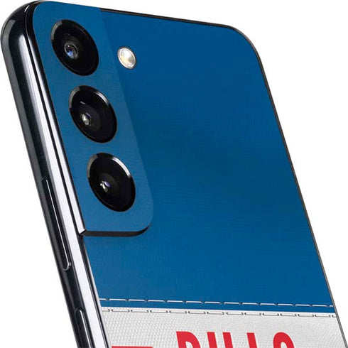 NFL Buffalo Bills White Striped Galaxy S22 Plus Skin