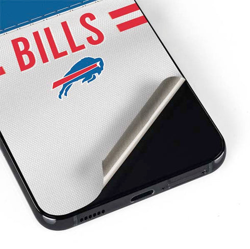 NFL Buffalo Bills White Striped Galaxy S22 Plus Skin