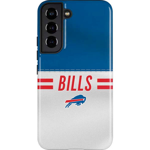 NFL Buffalo Bills White Striped Galaxy S22 Pro Case