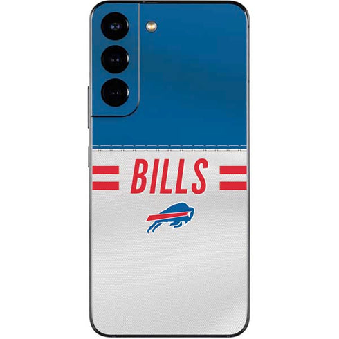 NFL Buffalo Bills White Striped Galaxy S22 Skin