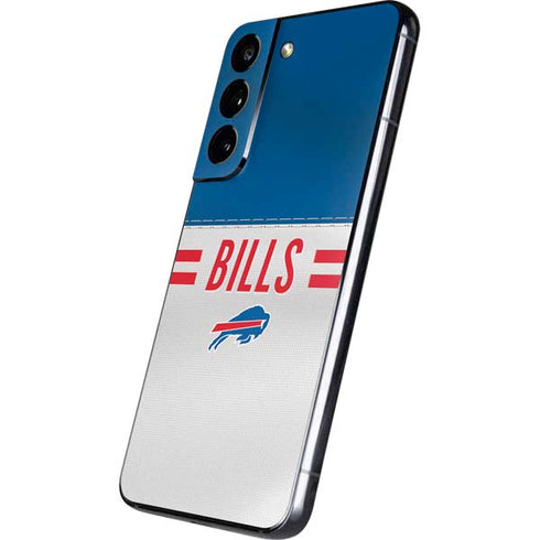 NFL Buffalo Bills White Striped Galaxy S22 Skin