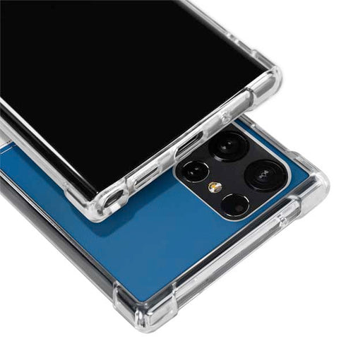 NFL Buffalo Bills White Striped Galaxy S22 Ultra Clear Case
