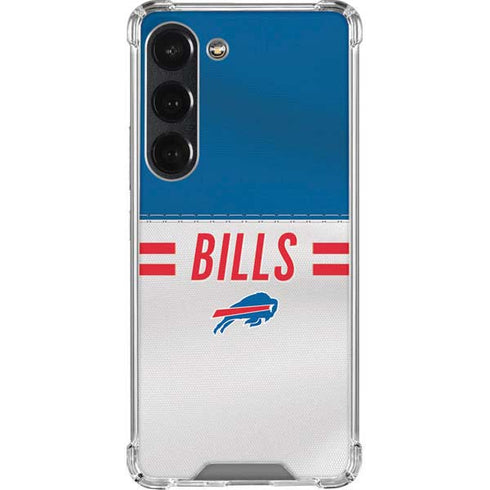 NFL Buffalo Bills White Striped Galaxy S23 Clear Case