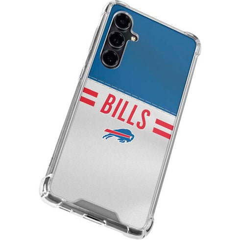 NFL Buffalo Bills White Striped Galaxy S23 FE Clear Case