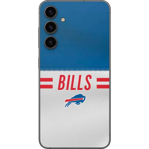 NFL Buffalo Bills White Striped Galaxy S23 FE Skin