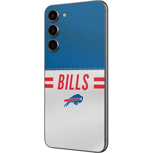 NFL Buffalo Bills White Striped Galaxy S23 Plus Skin