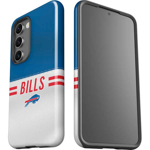 NFL Buffalo Bills White Striped Galaxy S23 Pro Case
