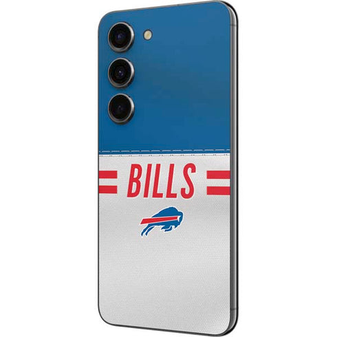 NFL Buffalo Bills White Striped Galaxy S23 Skin