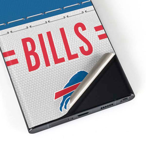 NFL Buffalo Bills White Striped Galaxy S23 Ultra Skin