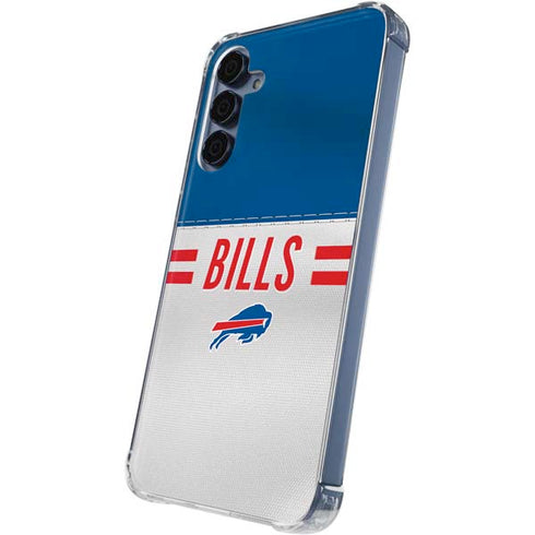 NFL Buffalo Bills White Striped Galaxy S24 Clear Case