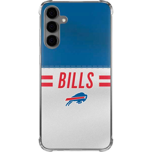 NFL Buffalo Bills White Striped Galaxy S24 Plus Clear Case